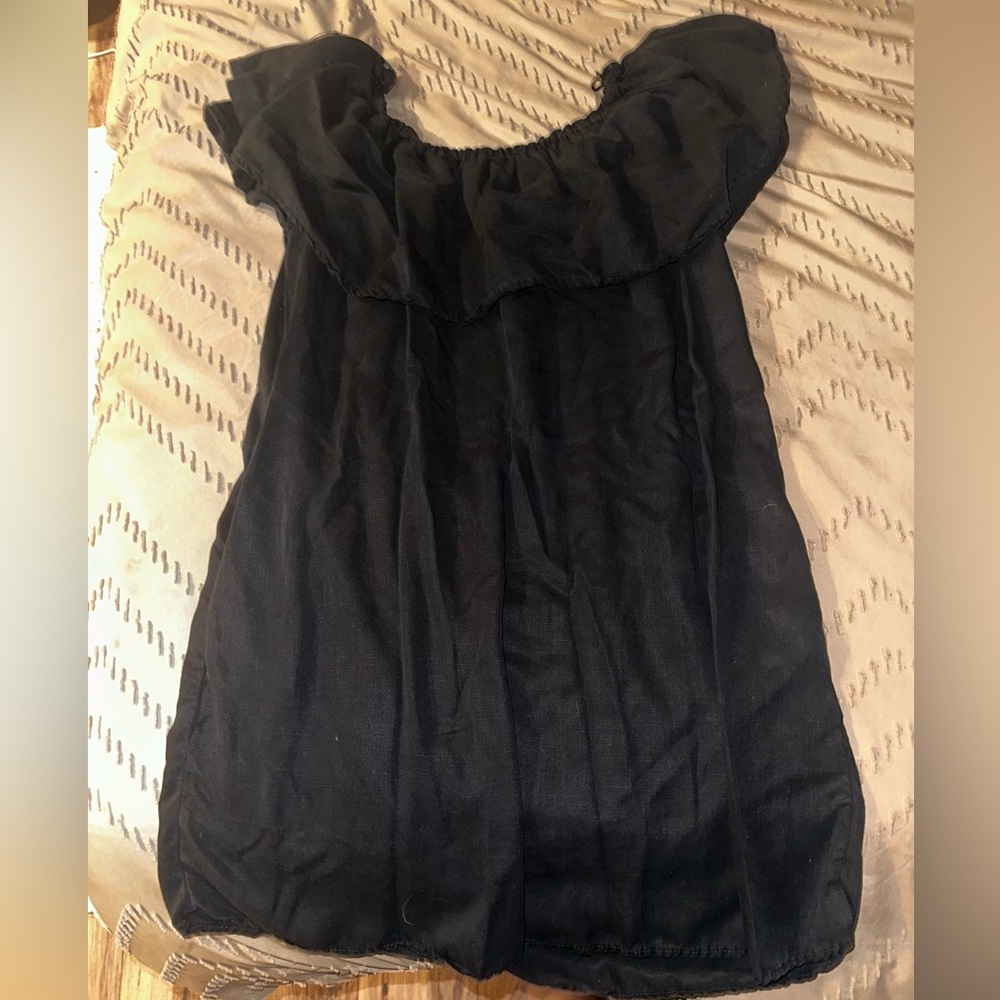 Zara black denim dress